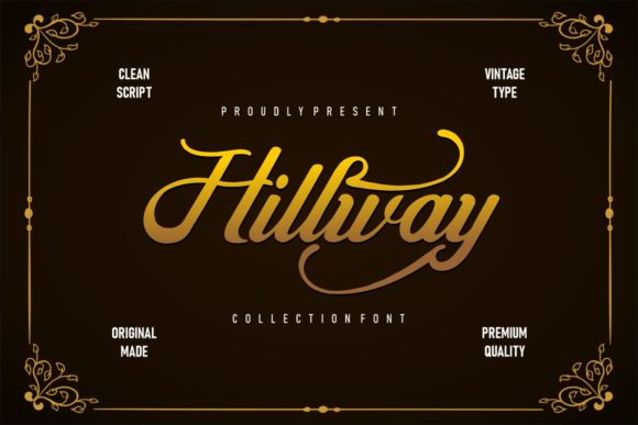 Hillway Font: Vintage Script for Editorial Design