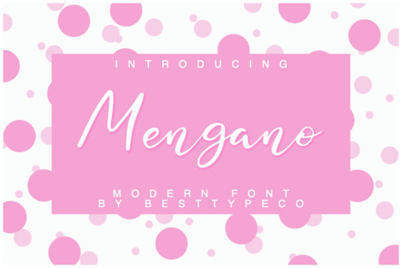 Mengano Font: Elegant Script for Crafters
