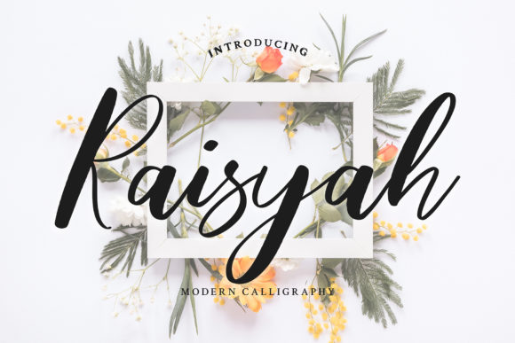 Raisyah: A Script Font for Elegant Design