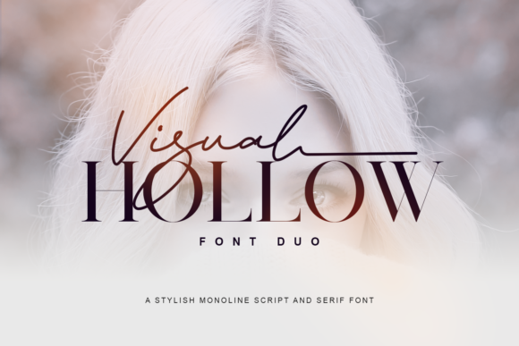 Visual Hollow Font for Business Branding